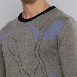 Indian Terrain Abstract Self Design Pullover Sweater image 5