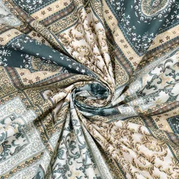 Homez Sparrow Multicoloured & Green Ethnic Motifs 210 TC Queen Bedsheet with 2 Pillow Covers image 3