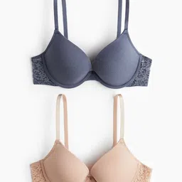 H&M 2-Pack Cotton Push-Up Bras image 4