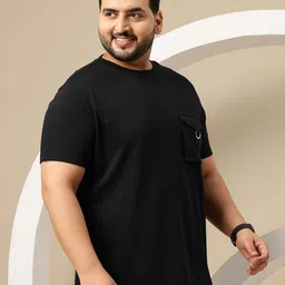 Sztori Plus Size Pure Cotton Pocket T-shirt image 3