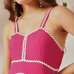 KALINI Women Solid Sleeveless Maxi Dress image 3