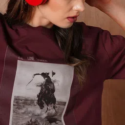 The Roadster Lifestyle Co Printed Oversized Fit T-shirt-image-71