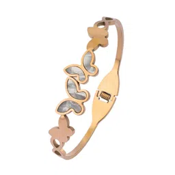 RHOSYN Women Mother of Pearl Gold-Plated Bangle-Style Bracelet image 2