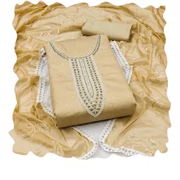 Ishin Embroidered Unstitched Dress Material image 3