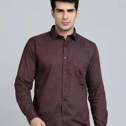 Greenfibre Men Spread Collar Micro Ditsy Printed Cotton Casual Shirt-picture-17