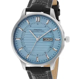 French Connection Men Round Dial & Leather Straps Analogue Watch FCN0123BL image 5
