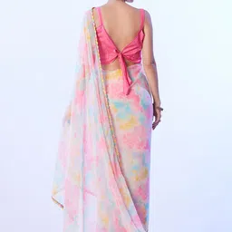 Kalista Sequinned Pure Georgette Saree image 2