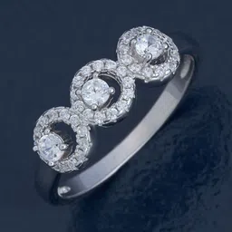 Kushal's Fashion Jewellery White 92.5 Sterling Silver Rhodium-Plated Party Finger Ring-picture-33