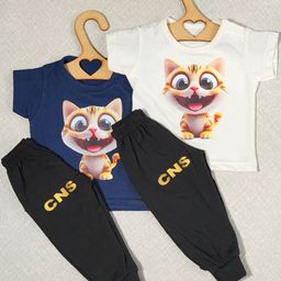 CRAZE N STITCH Boys Multi Cotton Solid Tshirts-picture-45