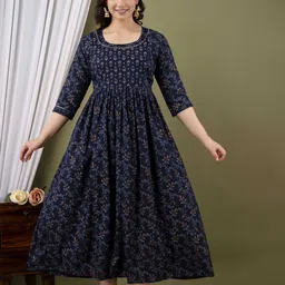 BAESD Women Floral Print Maternity A-Line Dress-image-2