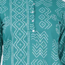 NNAVDHA Print Mandarin Collar Cotton Top image 5