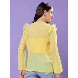 MINOS Women Keyhole Neck Bell Sleeve Tube Top image 5