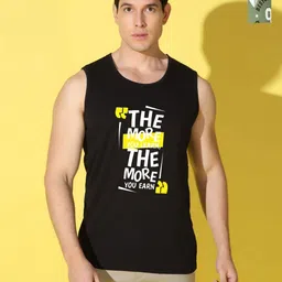 WOOSTRO Men Pack Of 2 Typography Printed Scoop Neck Cotton Slim Fit T-shirts-picture-19