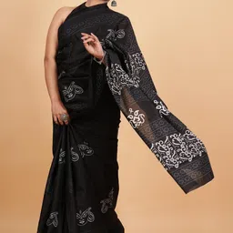 Lovwear Black Pure Cotton Sarees-picture-14