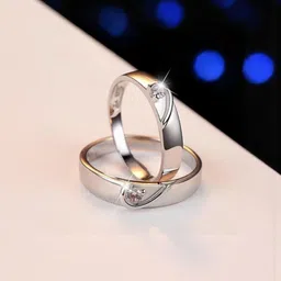 Teeragaj Set Of 2 Cubic Zirconia Stone-Studded Adjustable Finger Ring image 2