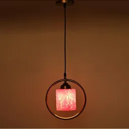 1ST TIME Pink & Gold 2 Pieces Printed Rectangle Ceiling Lamps image 4