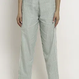 CORSICA Women Striped Tailored Regular Fit Trousers-image-80