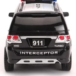 ar kids toys Fortune Interceptor Police Toy Car, Pull Back Action, With Soft Edges. Pack Of 1 image 4