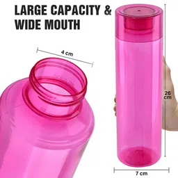 Kuber Industries Red 12 Pieces Refrigitor Safe Water Bottle 1Ltr image 3