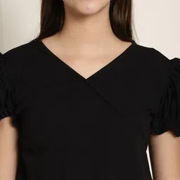 Metronaut Women Pack Of 2 Puff Sleeve Peplum Top image 3