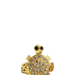 R G MART Unisex Gold-Plated Kachua Finger Ring-image-77