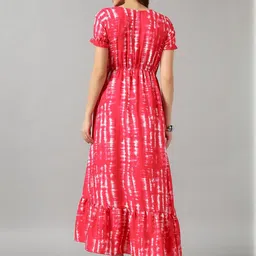 Jash Creation Women Pink Crepe Printed Anarkali Kurtas image 4