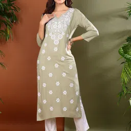TOP N THREAD Women Floral Printed Daily Straight Kurta-picture-12