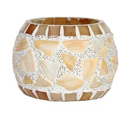 Somil Vibrant Multicolor Glass Candle Holder Add A Touch Of Magic To Diwali, Parties & Candlelight Dinners, Size-9.5 X 9.5 X 7 Cm Pack OF 1 image 4