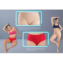 ORLIZEA Pack of 2 Women High-Rise Cotton Blend Hipster Briefs image 2
