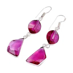 AAR Jewels Rhodium-Plated Brass Turquoise Drop Earrings-picture-15