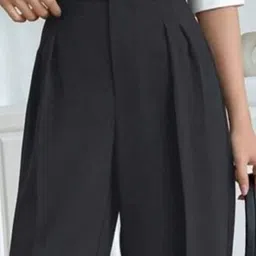 Next One Women Smart Loose Fit High-Rise Easy Wash Pleated Trousers image 4