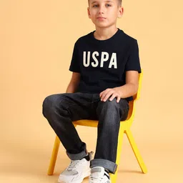 U.S. Polo Assn. Kids Boys Brand Logo Pure Cotton Applique T-shirt-picture-25