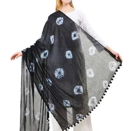 Way2Like Bandhani Printed Pure Cotton Long Stole Veil Hijab Scarf Wrap Dupatta-picture-23