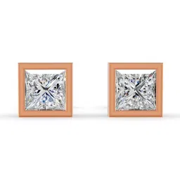 Forever Jewels Women Moissanite Gold Plated Prong Stud Earrings-image-22