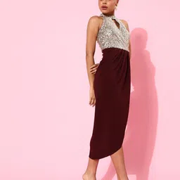 DressBerry Halter Neck Midi Dress image 2