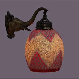 1ST TIME Red & Red Textured Metal Traditional Spherical Shaped Wall Lamp-image-28
