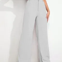 BAESD Women Relaxed Straight Leg High-Rise Non Iron Trousers-picture-13