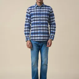 SELECTED Checked Long Sleeves Pure Cotton Casual Shirt image 3