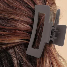 MADHAVWATCH Set of 4 Women Matt Finished Rectangular Hair Claw Clip image 4