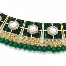 Opal Touch Gold Plated & Cubic Zirconia Studded Jewellery Set image 3