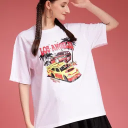 Popster Women Graphic Printed Round Neck Pure Cotton Oversized T-shirt-picture-34