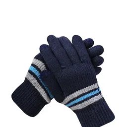 LOOM LEGACY Men Patterned Acrylic Winter Gloves image 2
