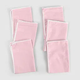 fingercraft Pink 6 Pieces Cotton Table Napkins-picture-27