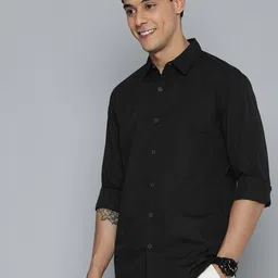 WHY SO FAB Men Semi Sheer Casual Shirt-picture-19