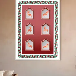 nestroots Maroon & White 1 Piece Canvas Religious Wall Paintings-image-15