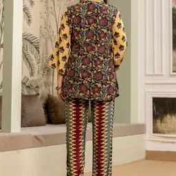 Kaftanize Printed Shirt Collar Tunic & Trousers Co-Ords image 5