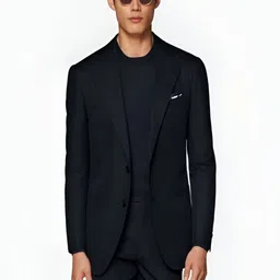 Satchitanand Notched Lapel Cotton Single Breasted Blazer-picture-18