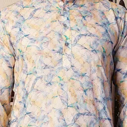 HERE&NOW Men Embellished Polyester Straight Kurtas image 3