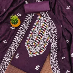 HERE&NOW Embroidered Unstitched Dress Material-picture-40