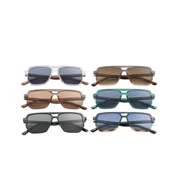 AUGEN Unisex Blue Lens & Blue Oversized Sunglasses with image 2